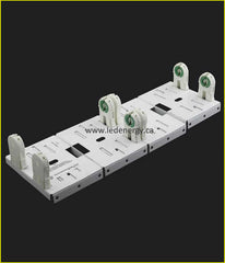 LED Retrofit Series - LEIA244-UNV-ALU-BC 8 ft. Saddle Bracket Socket Bars for Use with 4 T8 Lamps